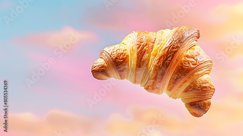 "Chic Croissant Delight: A Stylish French Pastry Perfect for Trendy Cafés and Breakfast Scenes. Brighten Your Day with This Elegant Treat!"