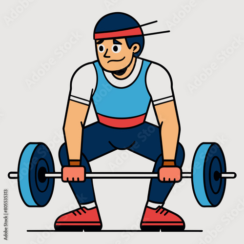 Deadlifts vector illustration