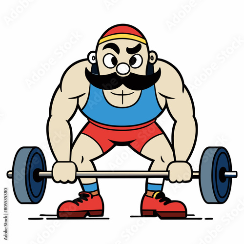 Deadlifts vector illustration