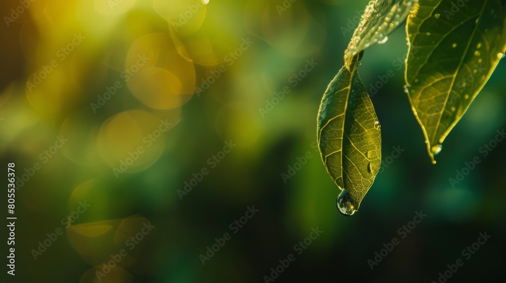 A close-up of a dewdrop hanging from the edge of a delicate leaf, capturing the purity and simplicity of nature's elegance. A close-up of a dewdrop hanging from the edge of a delicate leaf, capturing the purity and simplicity of nature's elegance.