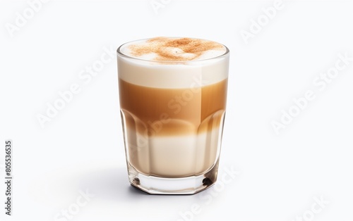 Minimalist Macchiato on White Background