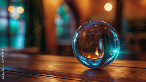 Crystal Ball of Prophecy. Mystical Fortune-Telling Orb. Perfect for mystical, occult, and divination concepts. photo