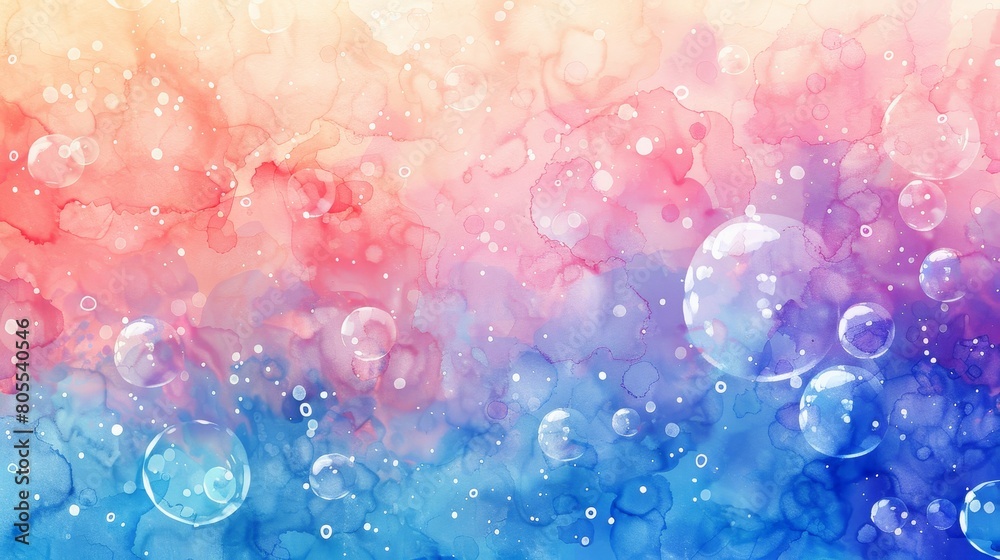 Dreamy bubbles watercolor illustration background Dreamy bubbles watercolor illustration background