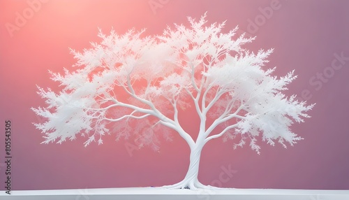 Tree Background, Winter's Hush, Ethereal Ivory Canopy © Jane