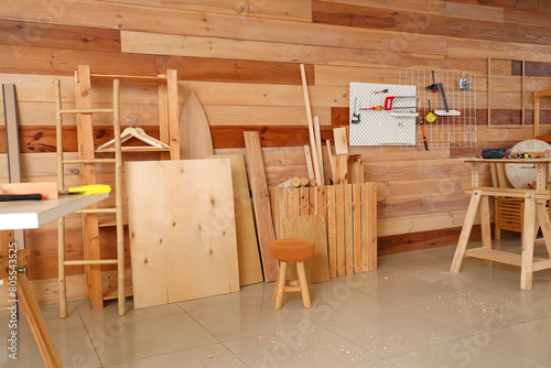 Interior of carpenter's wor...