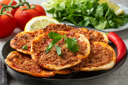 Small lahmacun, delicious Turkish food 