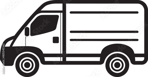 Dynamic Delivery Van Vector Illustration for Urban Transport Sleek Delivery Van Vector Graphic for Reliable Deliveries