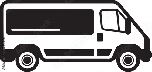 Sleek Delivery Van Vector Graphic for Fast Distribution Expressive Delivery Van Vector Design for Urban Dispatch