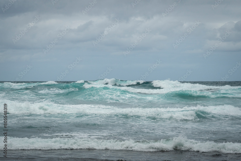 Waves of the Atlantic Ocean.