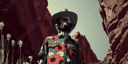 cowboy background image for country music, wild west, western photo