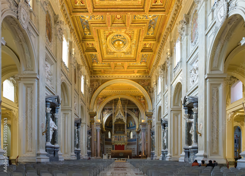 The Archbasilica of Saint John Lateran (Basilica di San Giovanni in Laterano). Rome, Italy