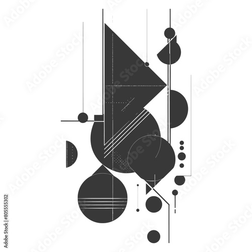 Abstract geometric shapes using Bauhaus memphis design