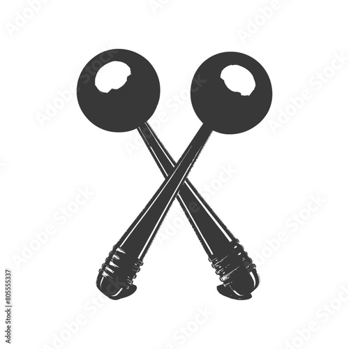 maracas instrument black color only