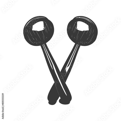 maracas instrument black color only