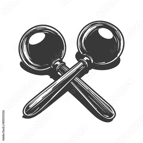 maracas instrument black color only