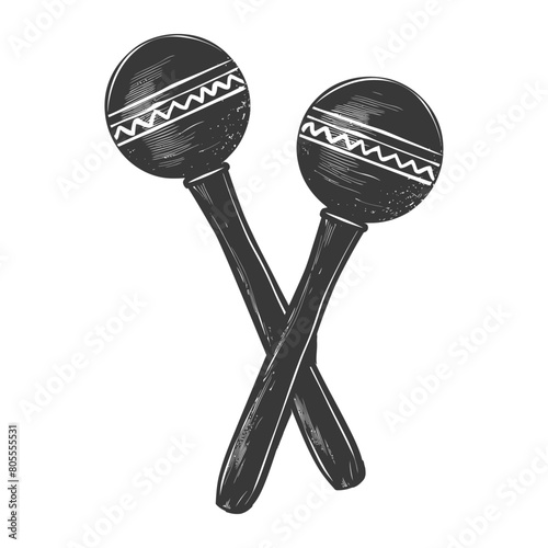 maracas instrument black color only