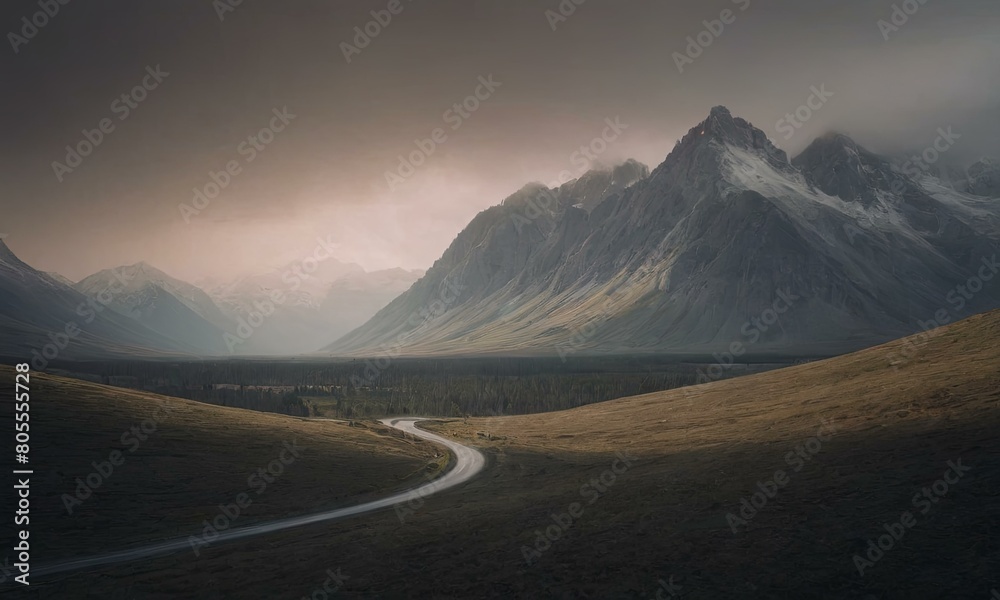 fog in the mountains on a summer morning