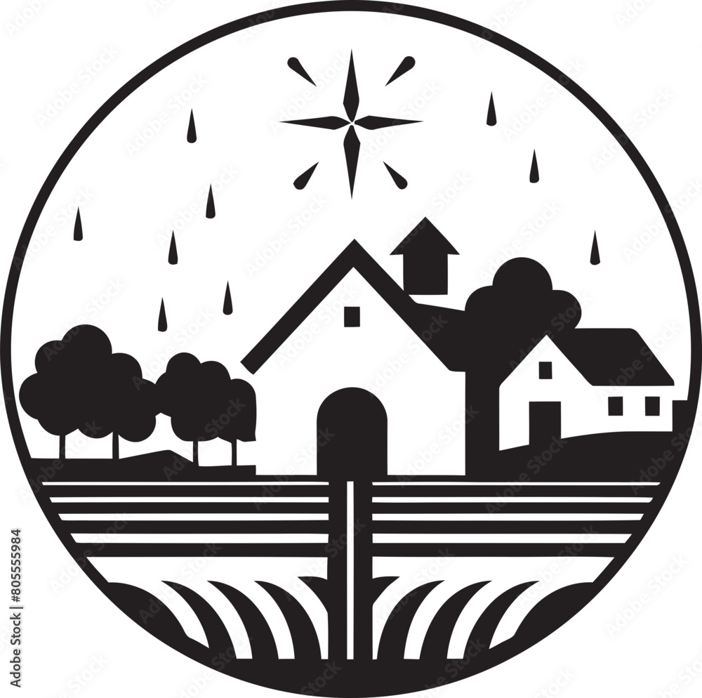 Rural Reverie Illustrated Farm Life Vector Cultivation Countryside Charm