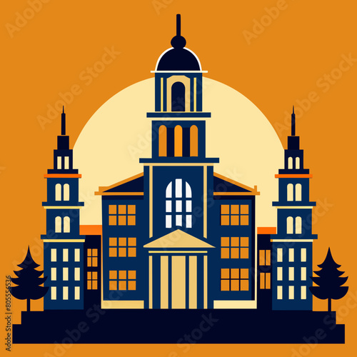 city hall vector silhouette 