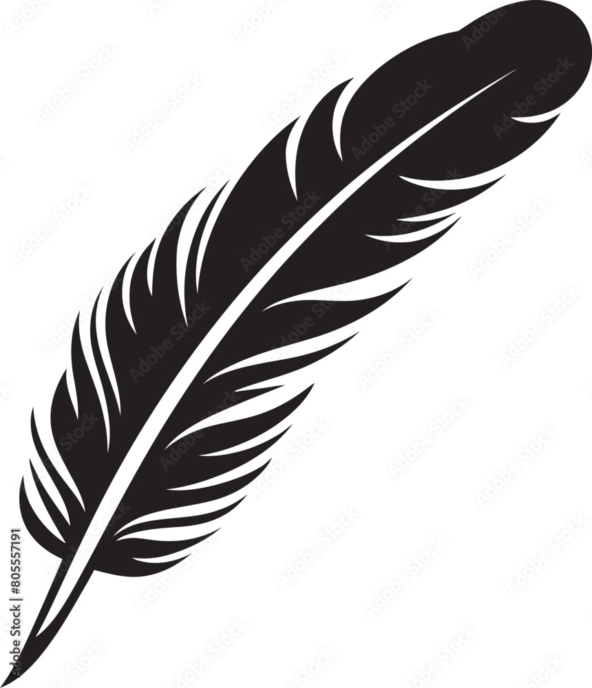 Vector Feather Odyssey Artistic Journey Feathered Flurry Vector Illustration Collection