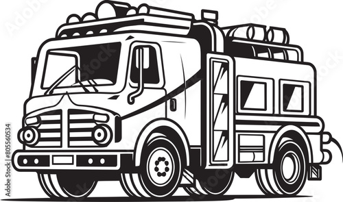 Fire Station Vector Illustration Fire Hose Vector Graphic