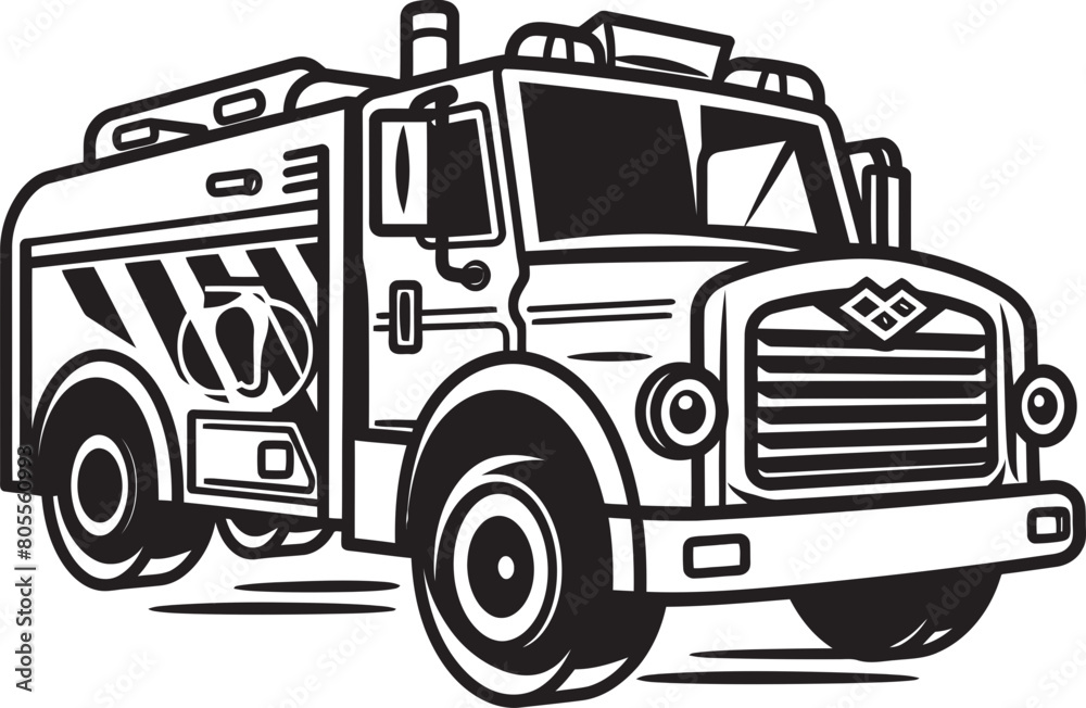Fireman Symbol Vector Design Fire Hose Reel Vector Illustration