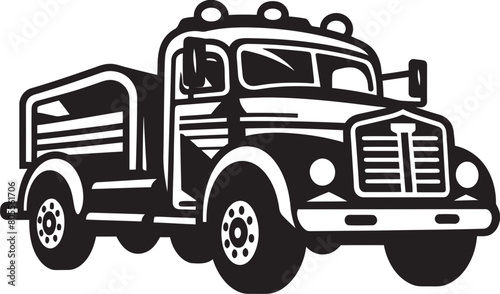 Fire Truck Silhouette Vector Graphic Vintage Fire Engine Vector Illustration