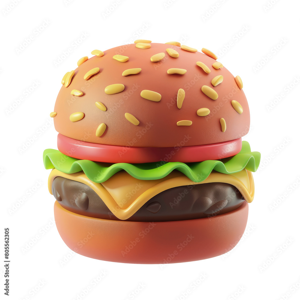 Burger icon 3D render isolated on white, transparent background PNG, cheeseburger, hamburger Burger icon 3D render isolated on white, transparent background PNG, cheeseburger, hamburger