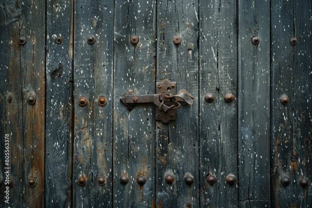 Close up of a metal latch on a wooden door. Suitable for home renovation projects Close up of a metal latch on a wooden door. Suitable for home renovation projects