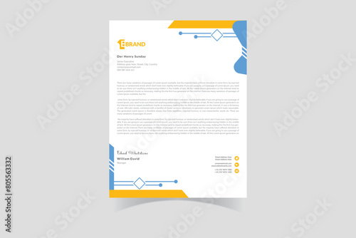Letterhead design corporate template for your business and marketing project