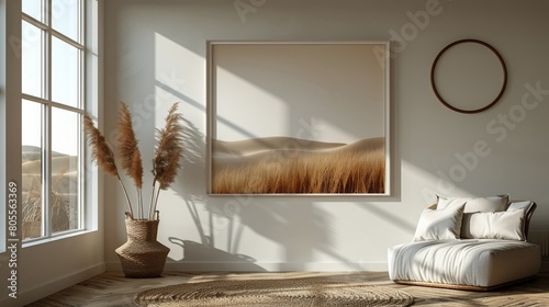 Spacious Living Room With Furniture and Large Window