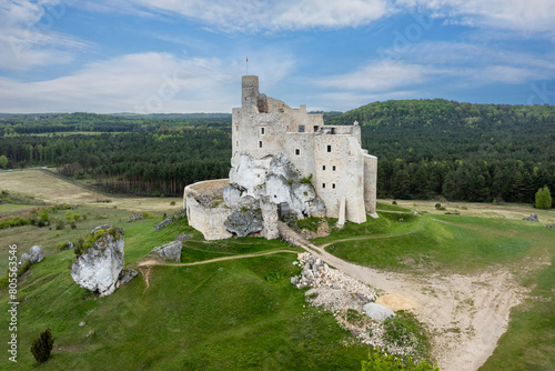 Ruins of medieval castle Mirow in Poland