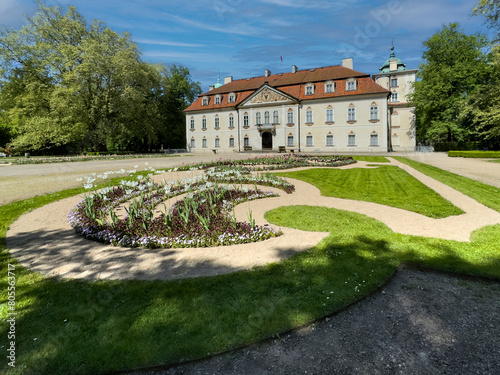 Baroque palace in Nieborow - French garden