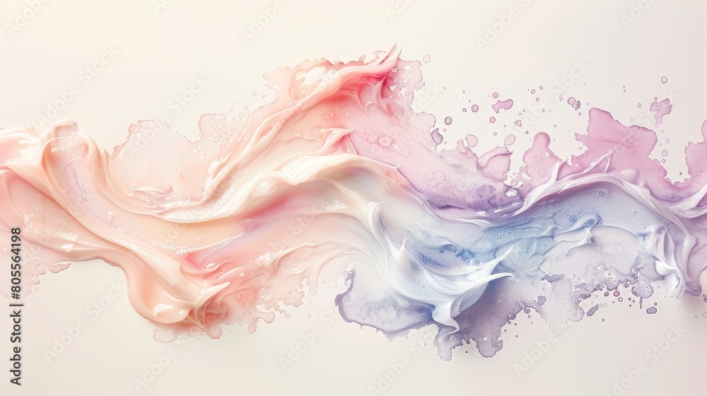 Beauty cream in watercolor abstract design Beauty cream in watercolor abstract design