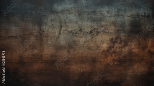 Abstract textured background with a blend of dark grey and orange tones, resembling a weathered wall or smoky surface. photo