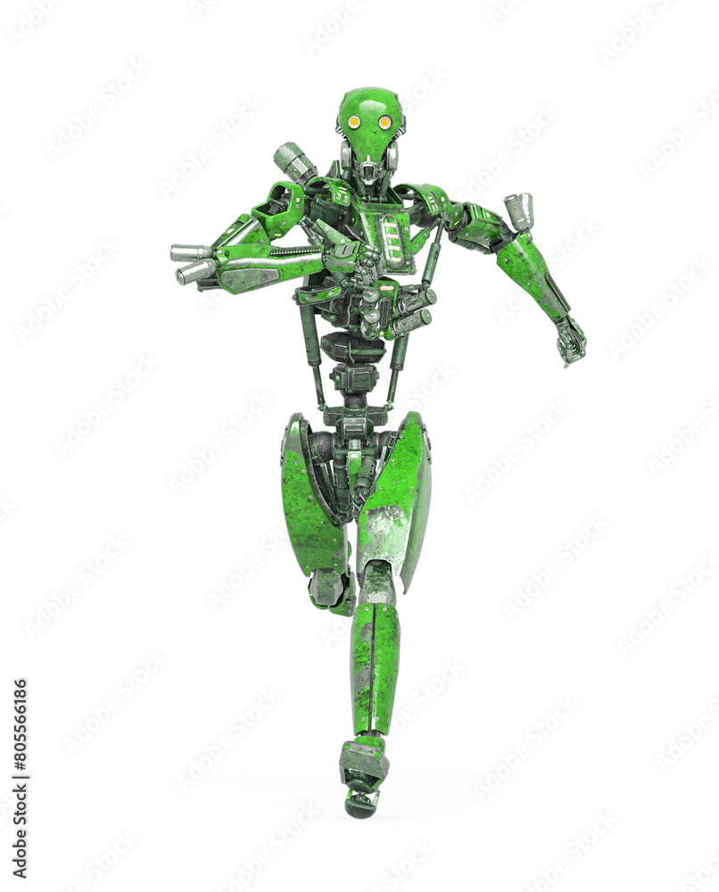 apocalypse cyborg is running like a comic hero in front view apocalypse cyborg is running like a comic hero in front view