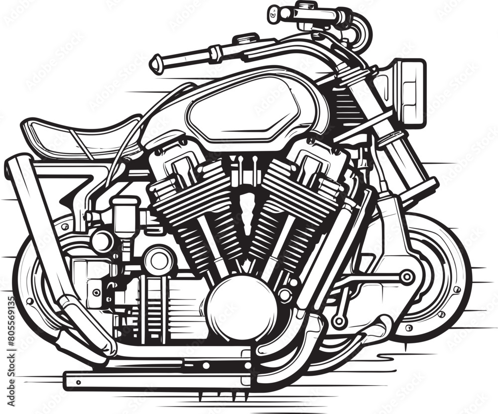 High Performance Motorcycle Engine with Rapid Throttle Response and Top Speed
