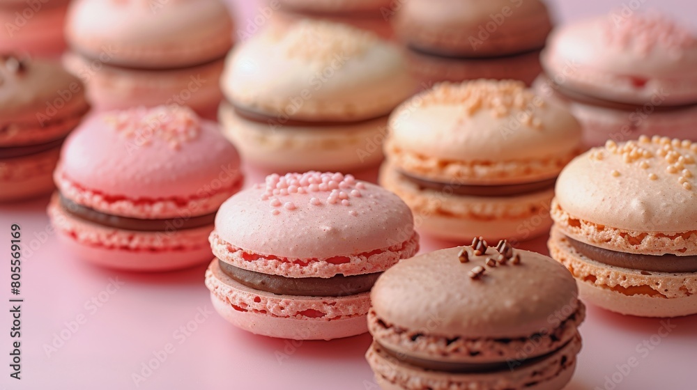 Group of Macaroons on Table