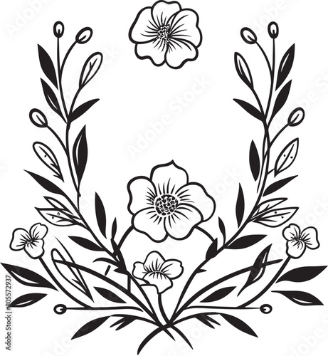 Floral Elegance in Design Stunning Flower Frame Vector Illustrations