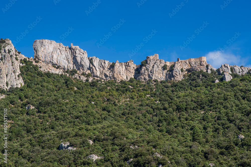 Château Cathare de Peyrepertuse in Languedoc, France