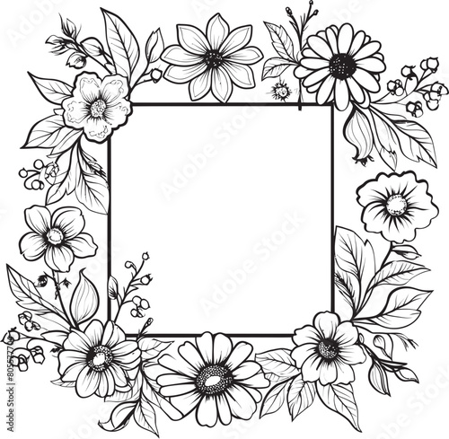 Golden Floral Frame Vector Illustration for Premium Designs