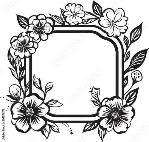 Bold Floral Frame Vector Illustration for Eye Catching Celebrations