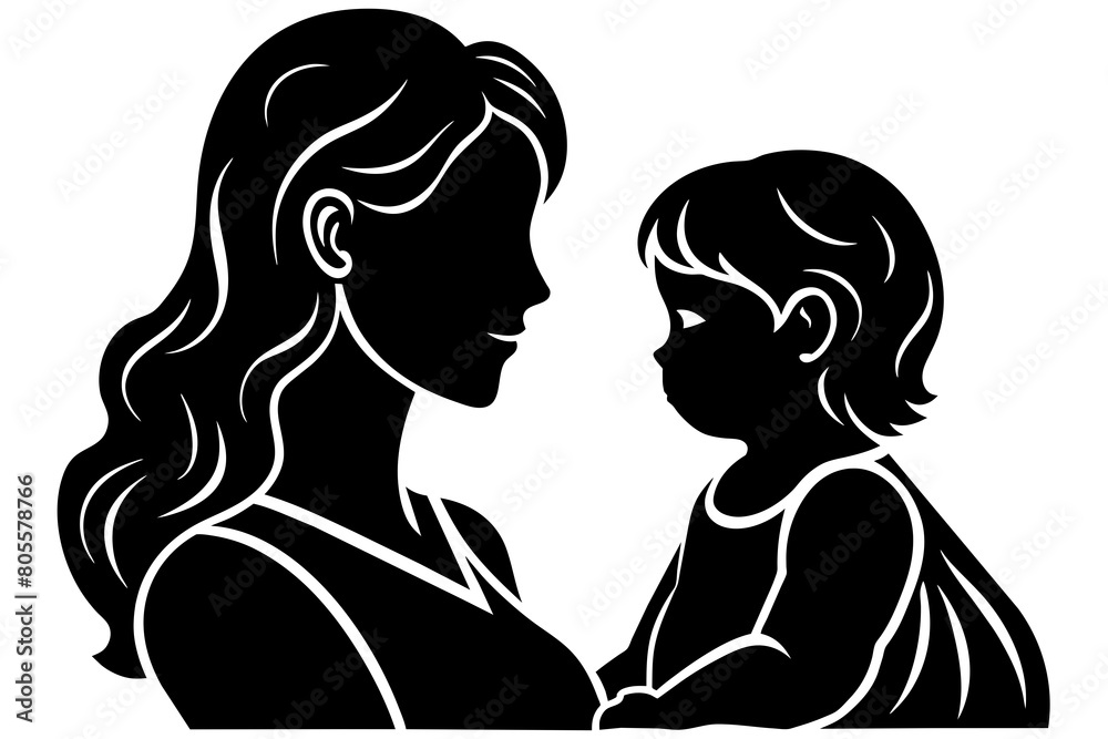 mothers-love-silhouette-transparent-background vector illustration mothers-love-silhouette-transparent-background vector illustration