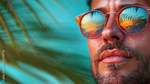 Person Wearing Sunglasses Close Up