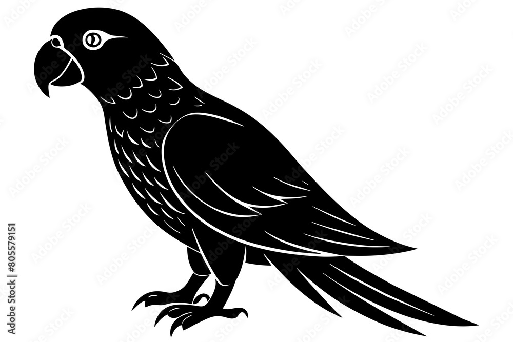 simple-black-parrot-silhouette--vector-illustratio simple-black-parrot-silhouette--vector-illustratio
