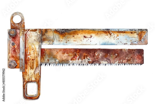 Two rusty saws side by side. Great for construction or DIY projects photo