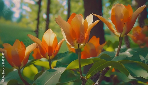 flowers of an american tulip tree in early summer