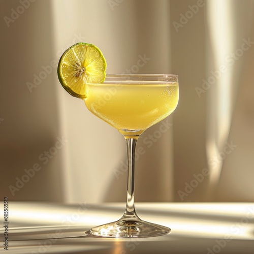 Glass of Yellow Liquid With Lemon Slice