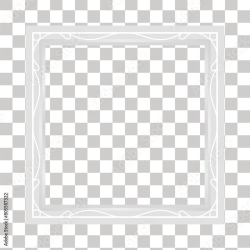 White simple photocall design classic vector