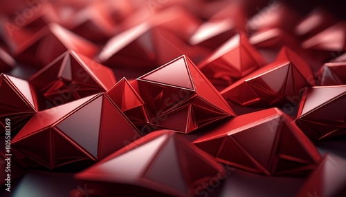 abstract background with red triangles